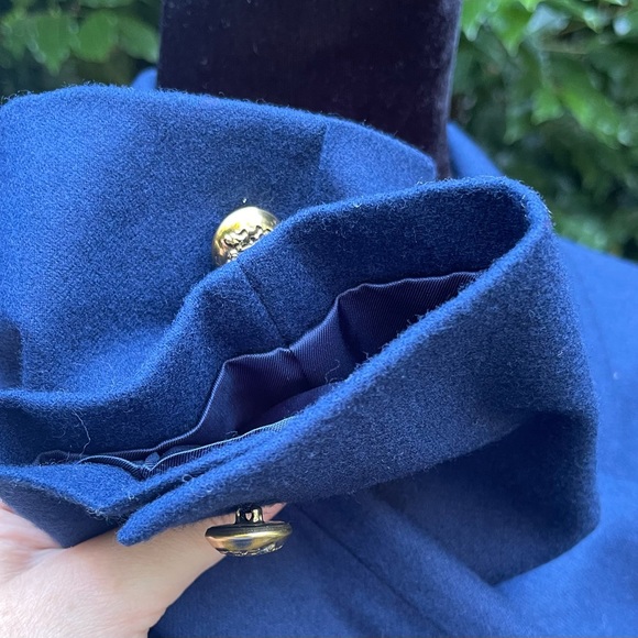 Vintage Pendleton Solid Dark Blue Wool Button Blazer Jacket - Picture 8 of 12